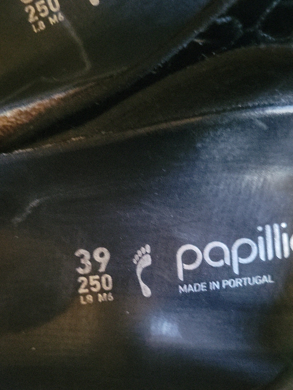 Papillio Ladies Black Quilted Patent Slide Sandals with Cork Trim - Picture 5 of 9